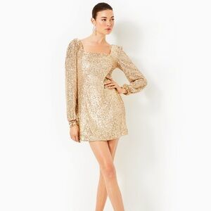 NWT Lilly Pulitzer Sequined Skirted Romper / dress, 12